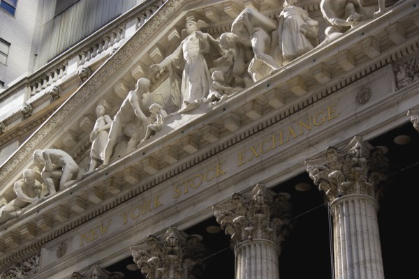 USA, New York, New York City, Manhattan  The New York Stock Exchange building in Broad Street