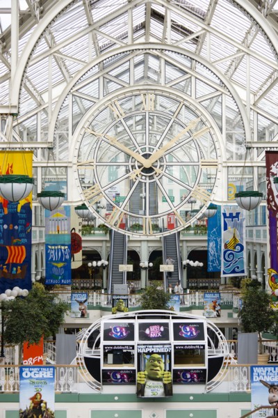 Ireland, County Dublin, Dublin City, The interior of Saint Stephens Green shopping mall with a