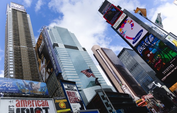 USA, New York, New York City, Manhattan  Times Square at the junction of 7th Avenue and Broadway