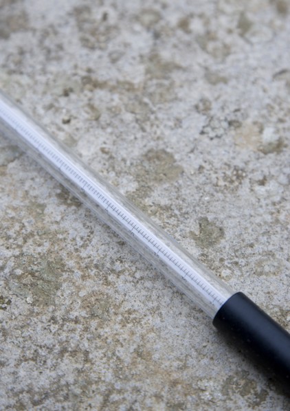 Climate, Weather, Measurements, Thermometer laid on concrete to measure the minimum overnight