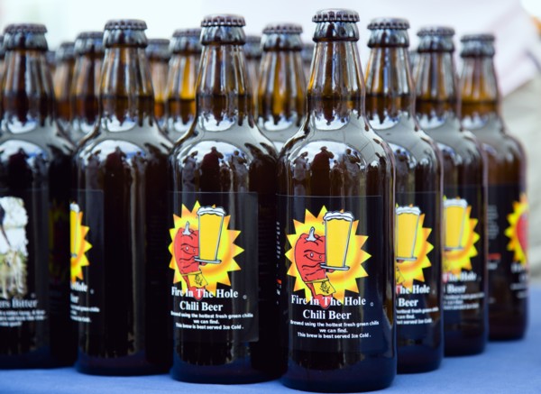 Drink, Alcoholic, Beer, Bottles of Fire In The Hole chilli pepper beer.