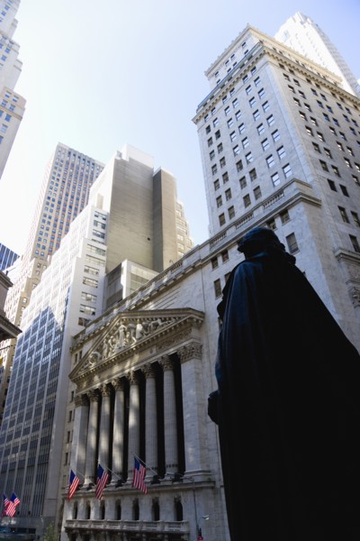 USA, New York, New York City, Manhattan  The New York Stock Exchange building in Broad Street