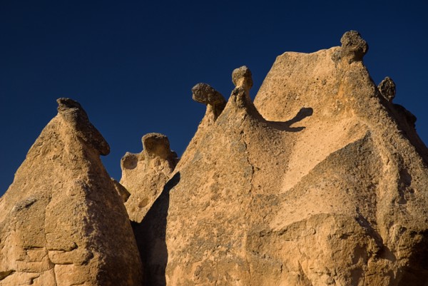 Rock formations in tufa volcanic landscape of Devrent Valley also known as Imaginery Valley or Pink