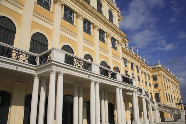 Schonnbrunn Palace part view of exterior facade. Photo: Bennett Dean