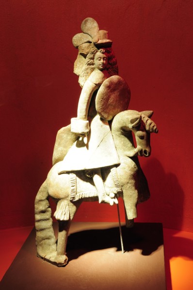 Mexico, Bajio, Zacatecas, Colonial figure of nobleman in the Museo Rafael Coronel. 
Photo : Nick