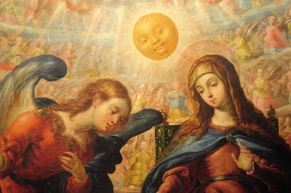 Mexico, Bajio, Zacatecas, La Anunciacion by Cristobel de Villalpondo 1706 in the Monastery Museum