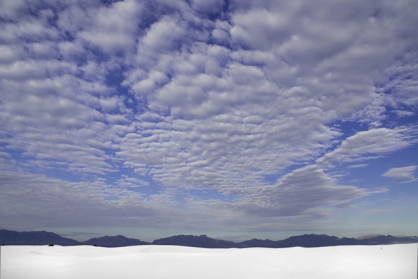 USA, New Mexico, Otero County, White Sands National Monunment. Landscape of white sand with