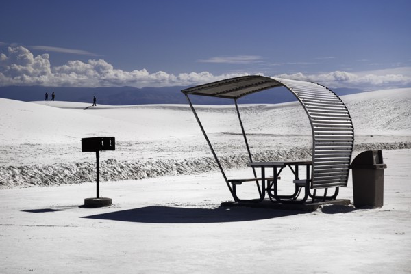 USA, New Mexico, Otero County, White Sands National Monunment. Landscape of white sand with