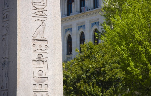 Turkey, Istanbul, Sultanahmet The Roman Hippodrome in At Meydani with Egyptian Obelisk with