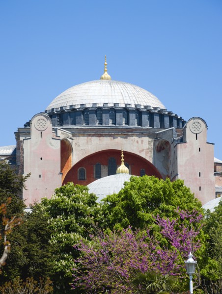 Turkey, Istanbul, Sultanahmet Haghia Sophia central dome of the former Byzantine Church and later