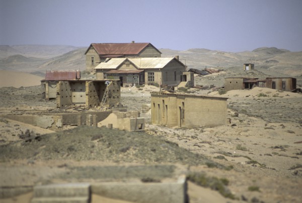 Namibia, Namib Desert, Skeleton Coast, An abandoned diamond mine workings in the diamond region of