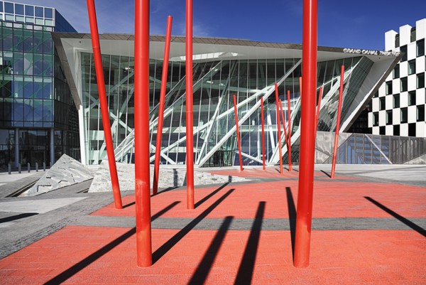 Ireland, County Dublin, Dublin City, Grand Canal Theatre modern 2000 seat auditorium in the