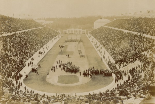 Greece, Attica, Athens, Opening ceremony of the 1896 Games of the I Olympiad in the Panathinaiko