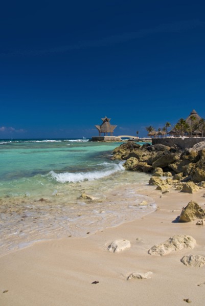 View along beach.