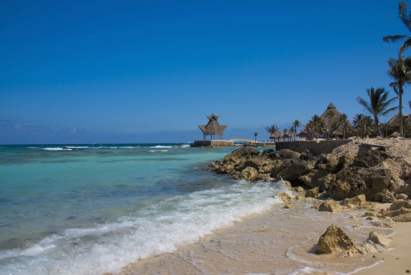 View along beach.