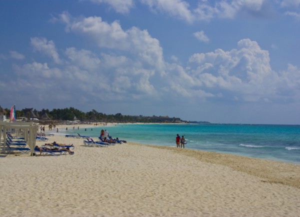 View along beach.
