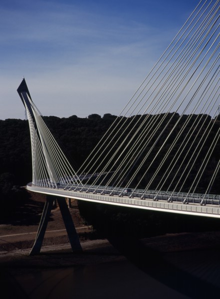 France, Bretagne, Finistere, Ile de Crozon. The new Pont de Terenez suspension bridge opened April