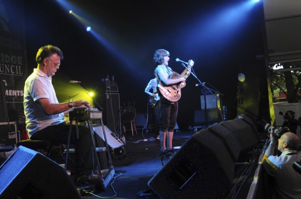 England, Cambridgeshire, Cambridge, Folk Festival Devon Sproule country style singer performs with