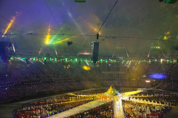 England, London, Stratford Olympic games closing ceremony. Photo : Sean Aidan