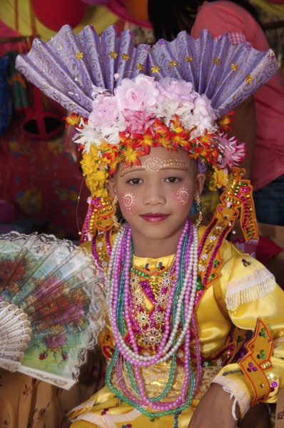 Thailand, Chiang Mai, Poi Sang Long is the ordination ceremony for Shan boys to become novice