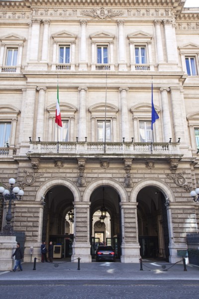 Italy, Lazio, Rome, Palazzo Koch home to the Banca DItalia on Via Nazionale. 
Photo Stephen