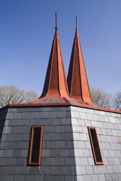 Ireland, County Kerry, Killarney, Modern Roman Catholic church at Fossa. 
Photo Hugh Rooney / Eye