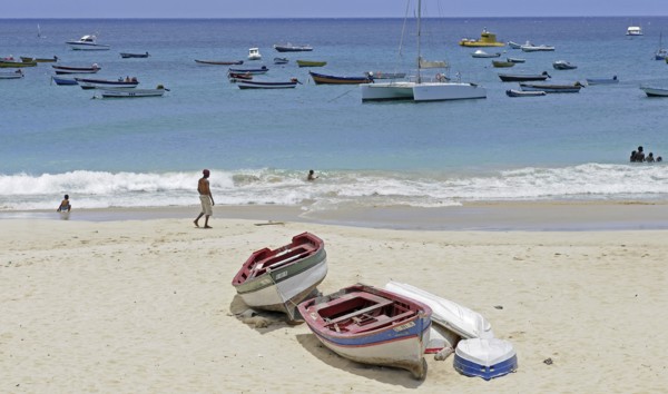 Cape Verde Islands, Sal Island, Santa Maria, Santa Maria Beach.