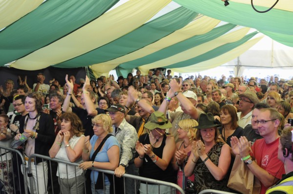 Music, Live Perfomance, Festivals, Crowd enjoying an act on the Acoustic Stage at Guilfest 2010.