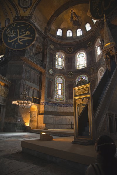 Turkey, Istanbul, Fatih  Sultanahmet  Haghia Sofia interior.
