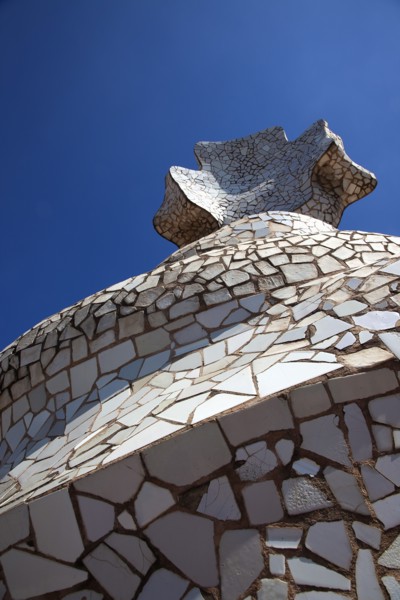 Spain, Catalonia, Barcelona, La Pedrera or Casa Mila on Passeig de Gracia, designed by Antoni Gaudi