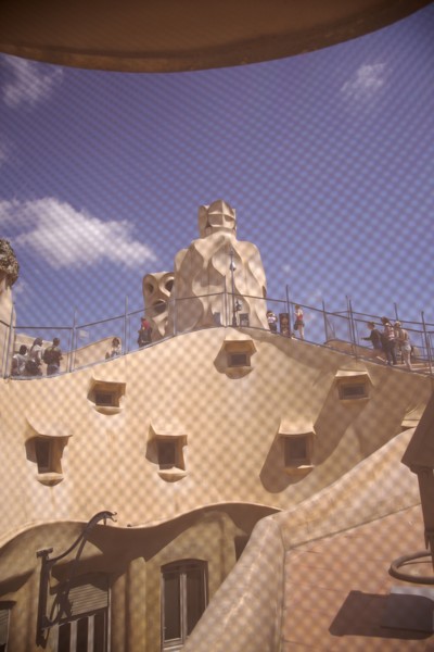 Spain, Catalonia, Barcelona, La Pedrera or Casa Mila on Passeig de Gracia, designed by Antoni