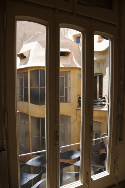 Spain, Catalonia, Barcelona, La Pedrera or Casa Mila on Passeig de Gracia, designed by Antoni