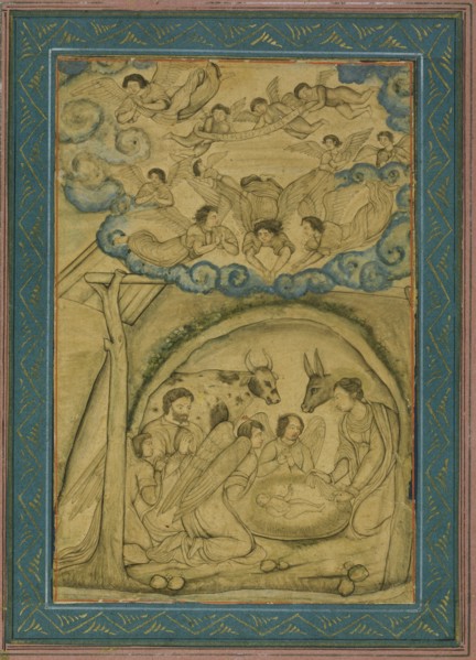 Dynastie Moghole, Anges adorant le Christ nouveau-né