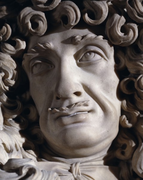 Pelle, buste de Charles II (détail)