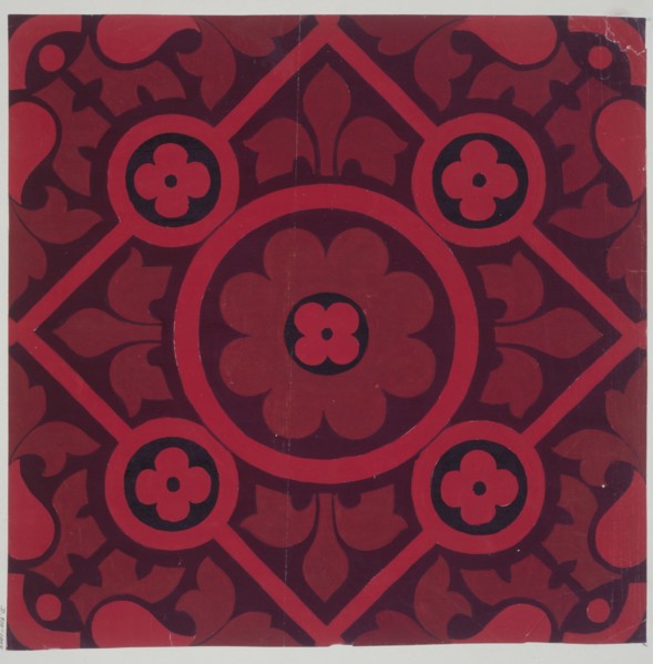 Pugin, Dessins réalisés pour décorer un tapis