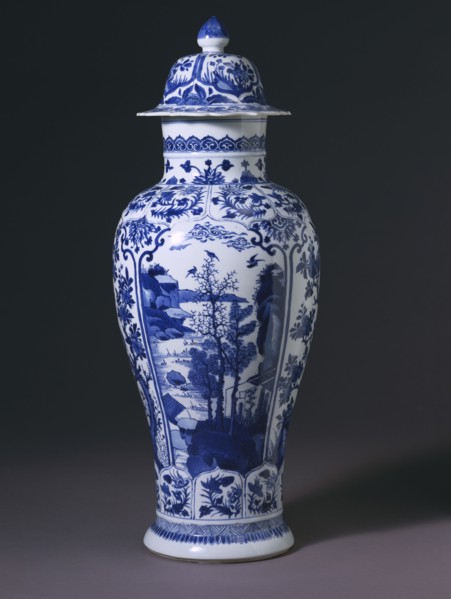 Jarre et couvercle chinois en porcelaine