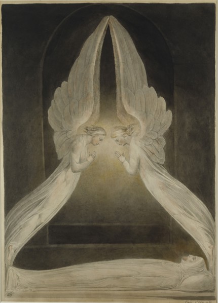 Blake, Le Christ dans le Sépulcre, gardé par des Anges