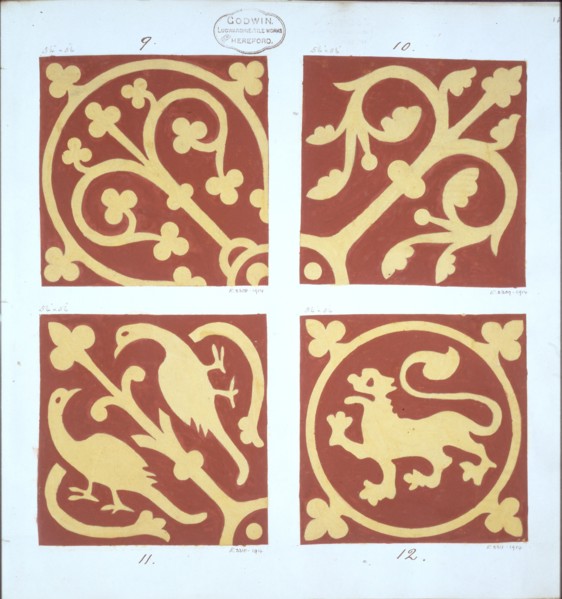Godwin, Motif pour carreau, issu d'un album de motifs médiévaux