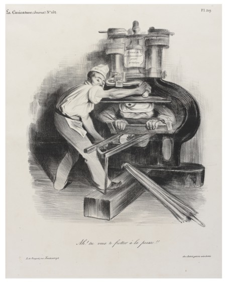 Daumier, Ah ! Tu Veux Te Frotter à la Presse !
