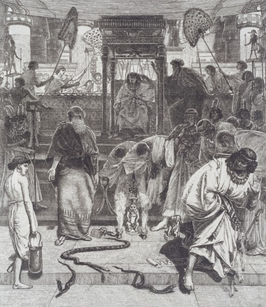 Poynter, Moïse et Aaron devant le Pharaon
