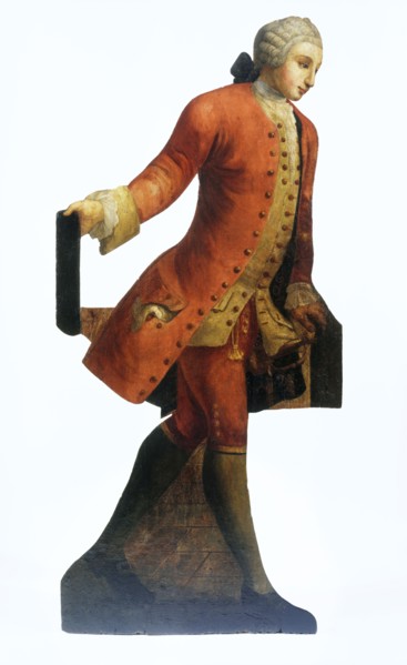 Figurine en bois  représentant un jeune homme