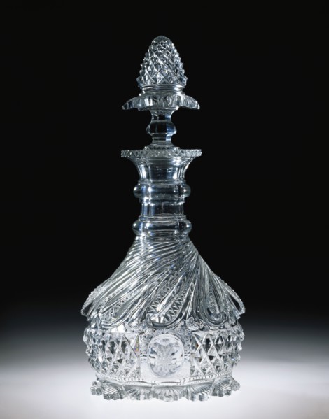 Decanter and Stopper, by Perrin, Geddes & Co. Lancashire, England, early 19th century