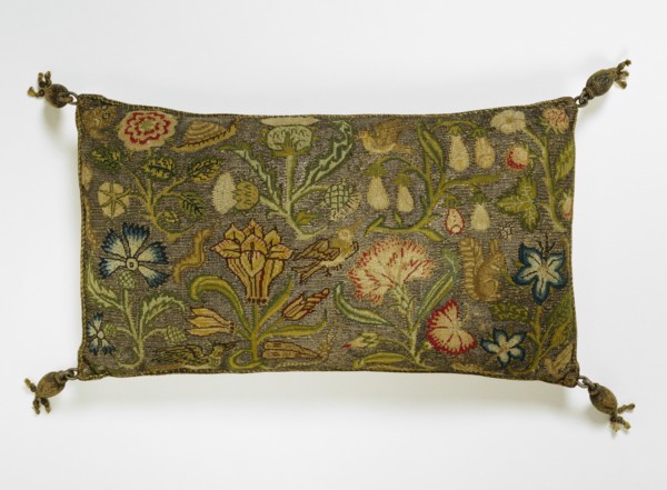 Embroidered Pin Cushion. England, early 17th century