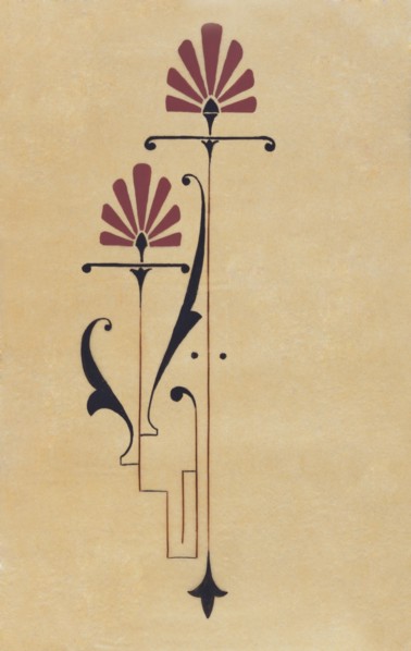 Tracing of pattern, by Christopher Dresser. England, late 19th century