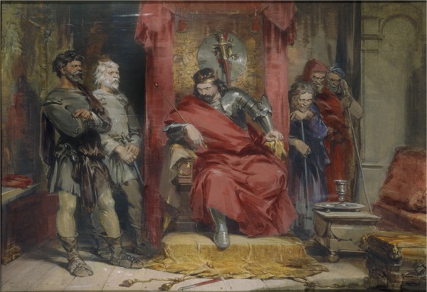 Macbeth Instructing the Murderers, by George Cattermole. England, mid-19th century
