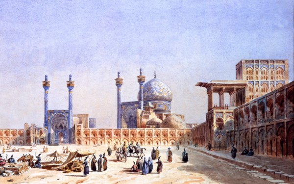 The Meidan-i-Shah, by Eugene NapolÚon Planden. Middle East, early 19th century