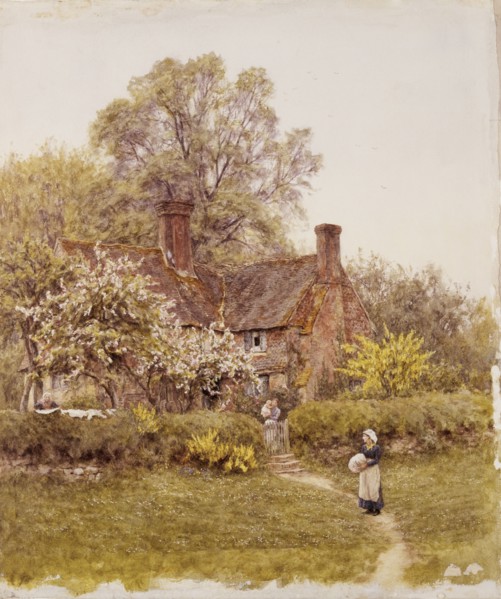 A Cottage at Chiddingford, Surrey, by Helen Allingham. Chiddingford, 1881-1917