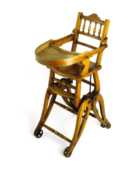 Chaise haute anglaise du 19e siècle
