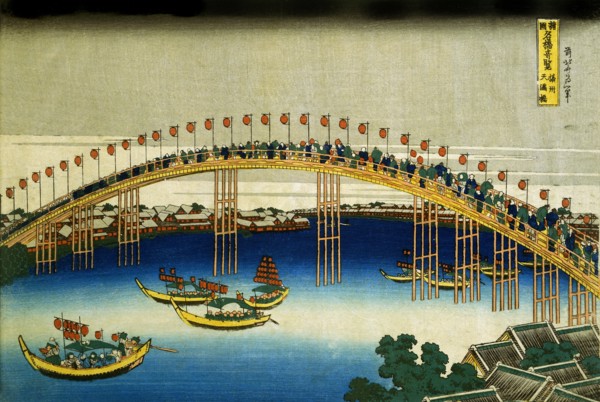 Evening Scene on the occasion of the Festival of Laterns, by Katsushika Hokusai. Japan, 1834