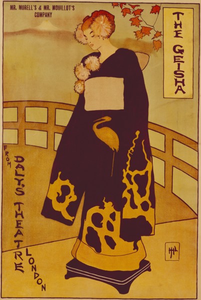 The Geisha, by David Allen & Sons ltd. Scarborough, England, 19th century